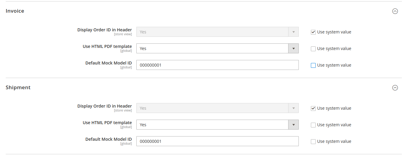 invoice & shipment